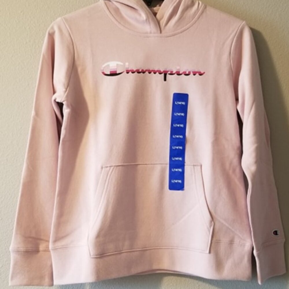 NWT! Champion Kid's Hoodie Hush Pink